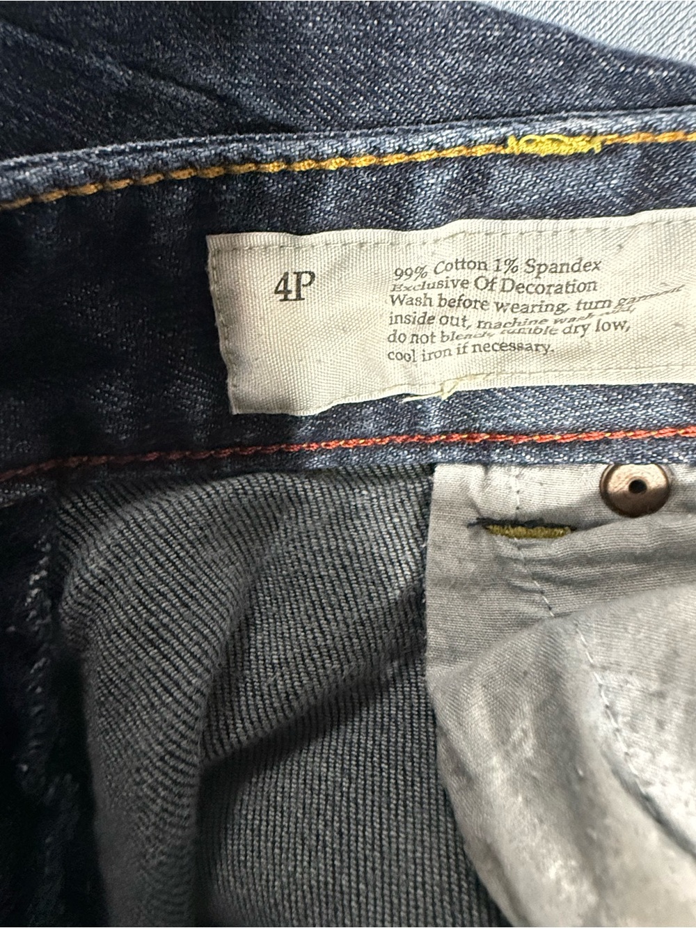 Ann Taylor Boot Cut Jeans in Dark Blue Denim - Picture 4 of 4